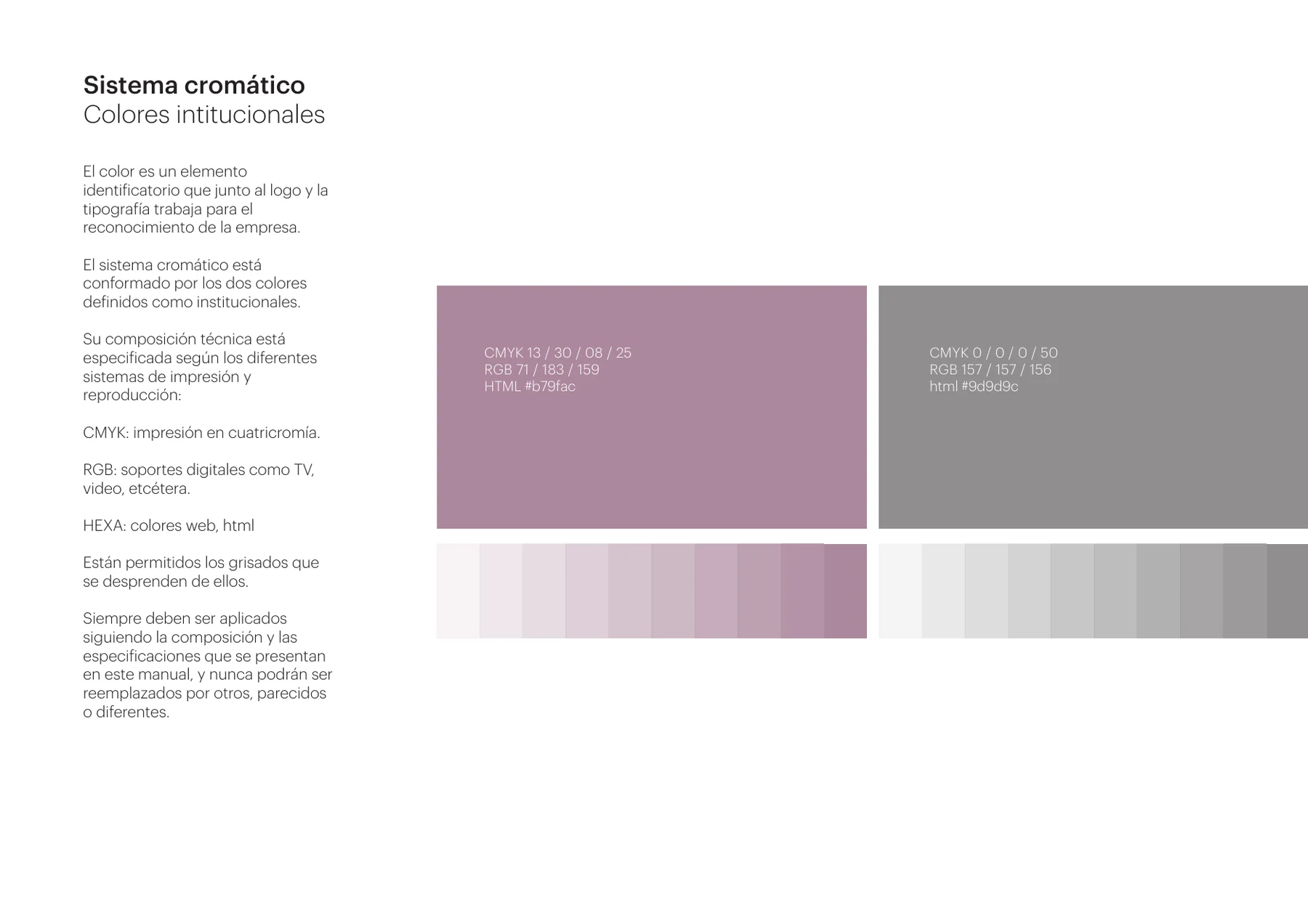 Manual de marca: colores institucionales
