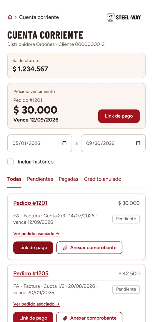 Cuenta corriente en mobile